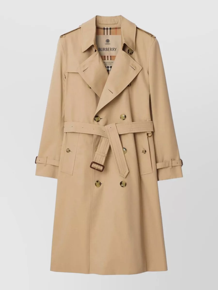 Burberry cotton long single-breasted trench coat