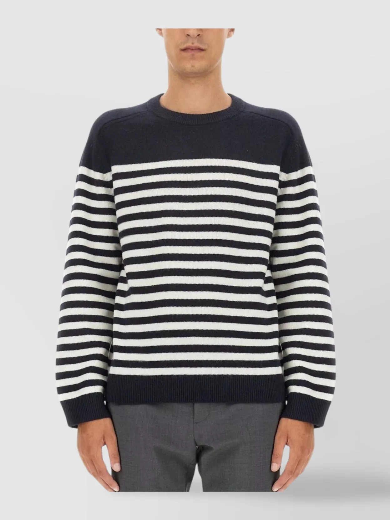 Theory Striped Crew Neck Sweater