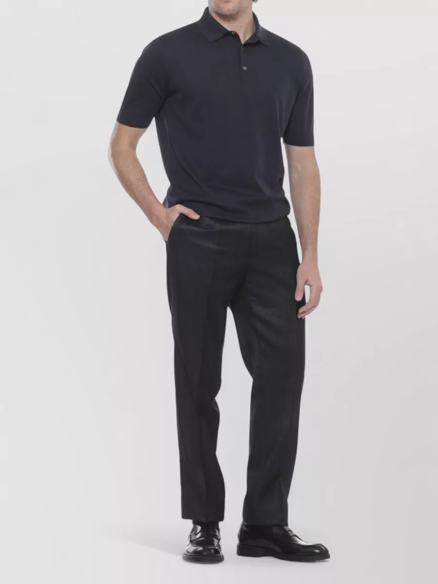 Lardini Cotton Short-Sleeve Polo Shirt