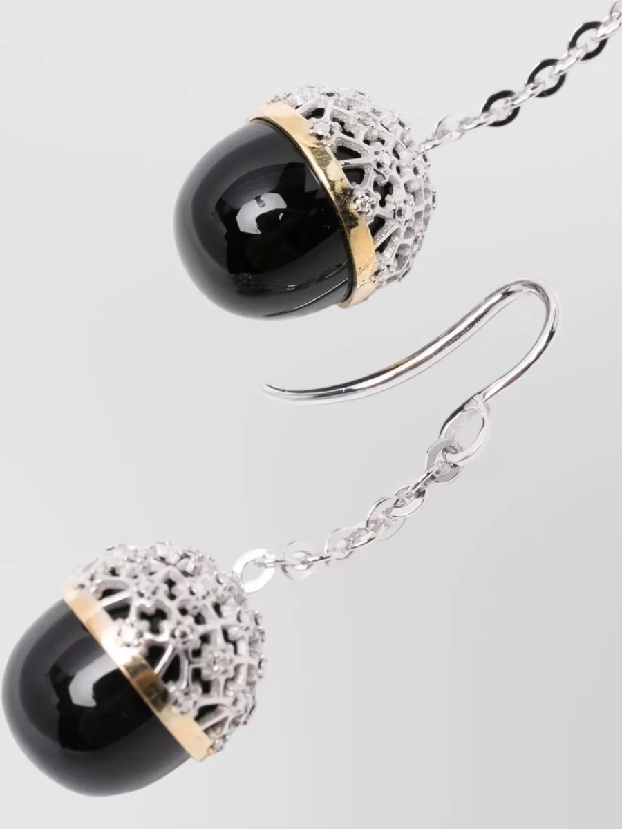 Totême Chain Drop Earrings Two-Tone Design