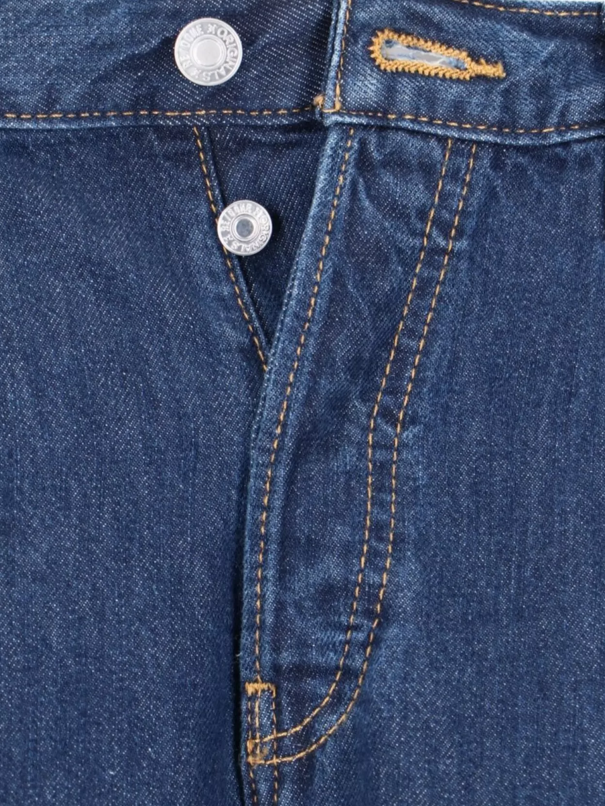 Re/Done Straight Leg Trousers With Belt Loops