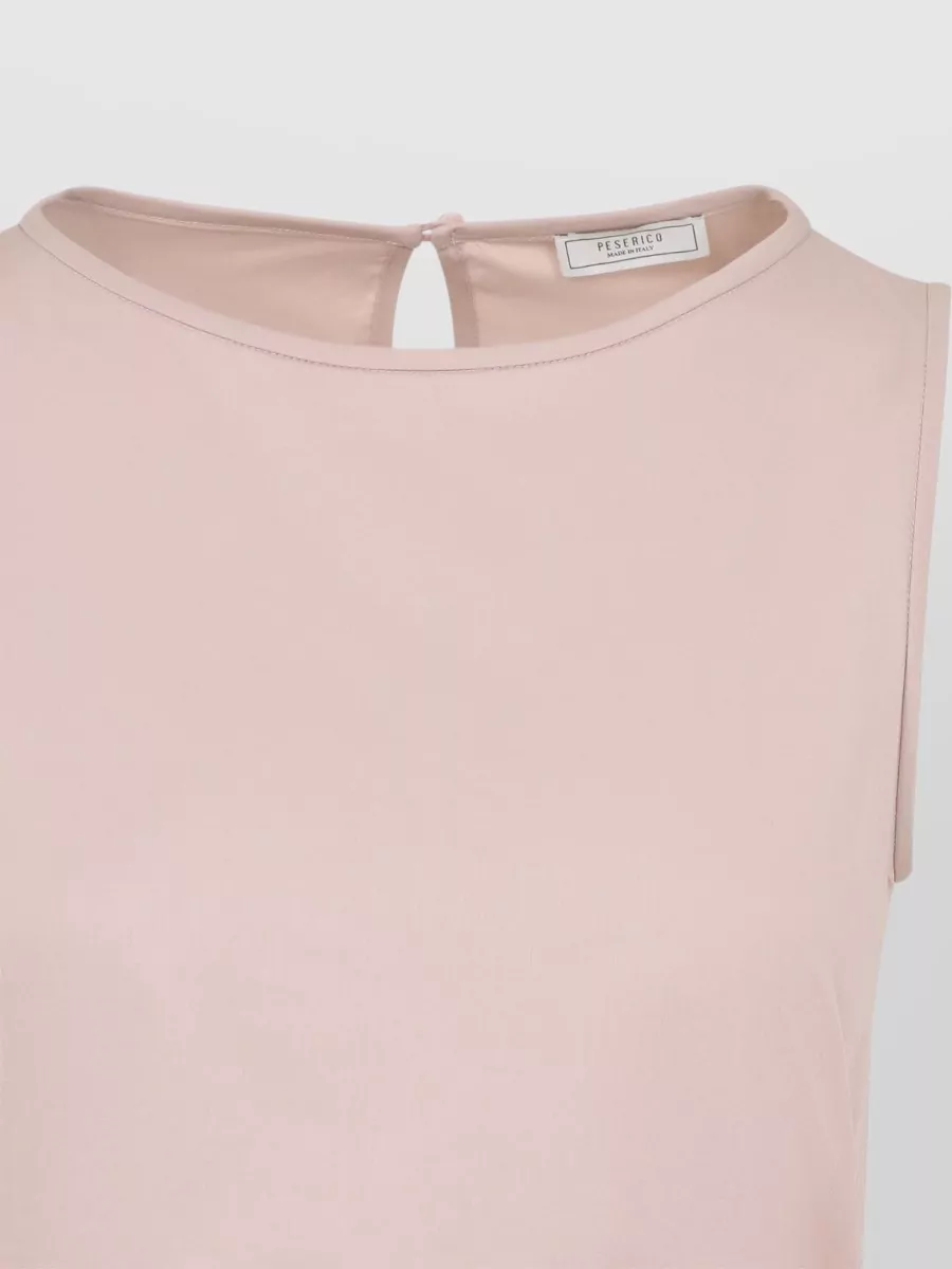 Peserico Cotton Midi Dress Drawstring Waist