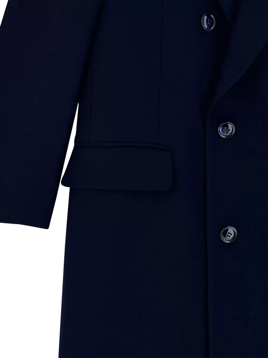 Giorgio Armani Virgin Wool Cashmere Chevron Coat