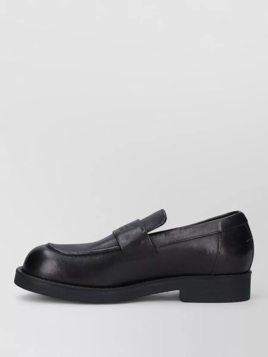 Mm6 Maison Margiela Loafers Low Heel Round Toe Design
