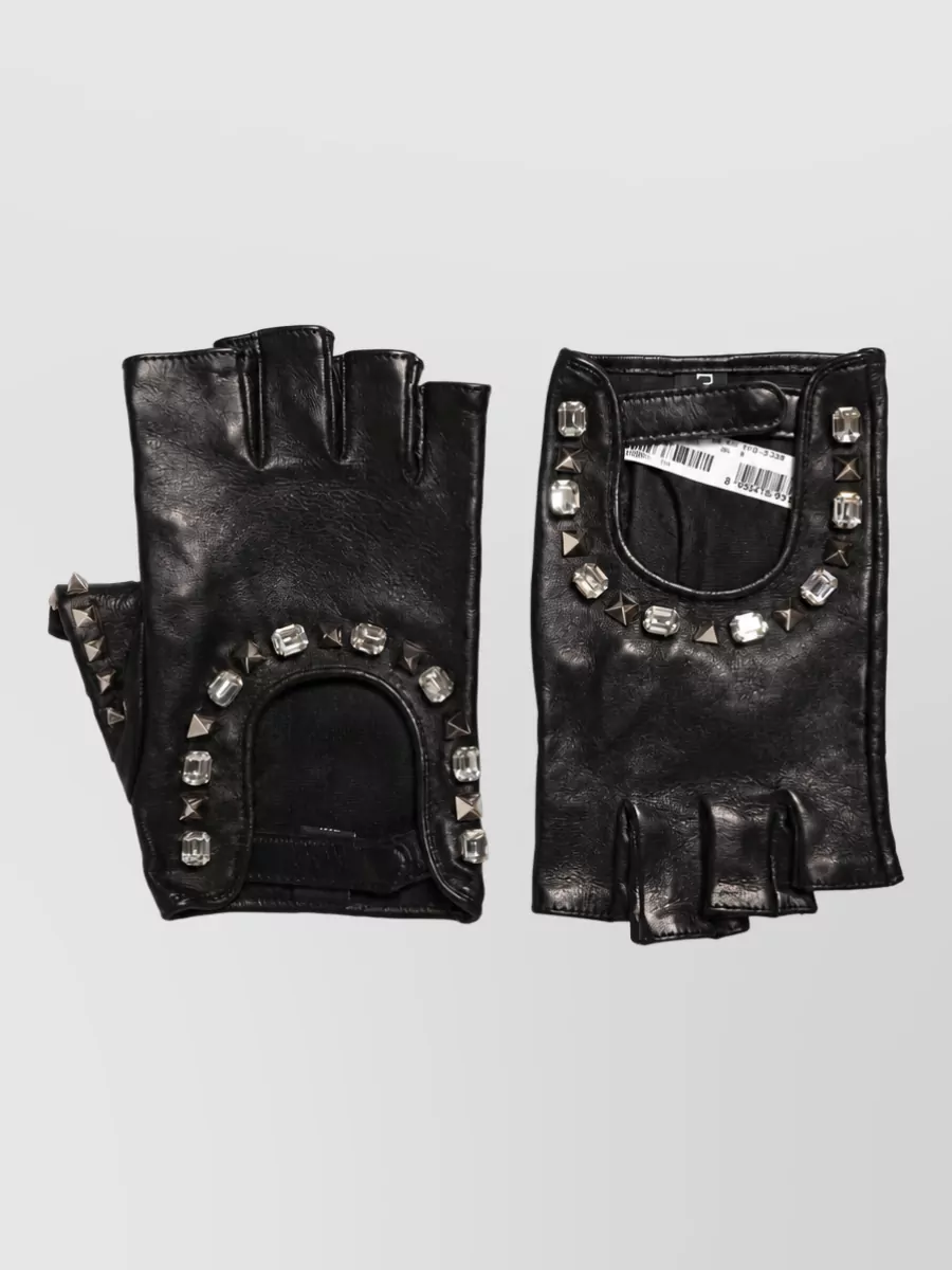 Dolce&Gabbana embellished leather gloves