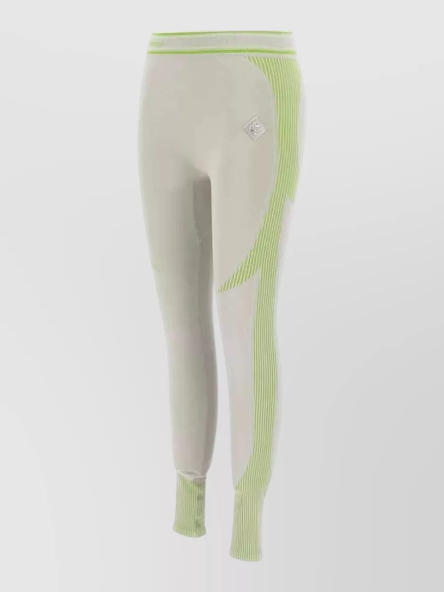 Casablanca Seamless Leggings Stretch Knit Contrast Stripe