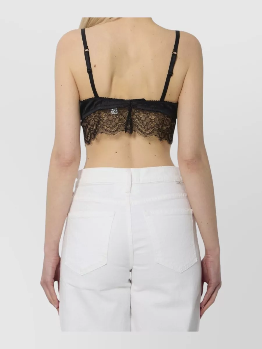 Dolce&Gabbana Silk Satin Lace Bralette