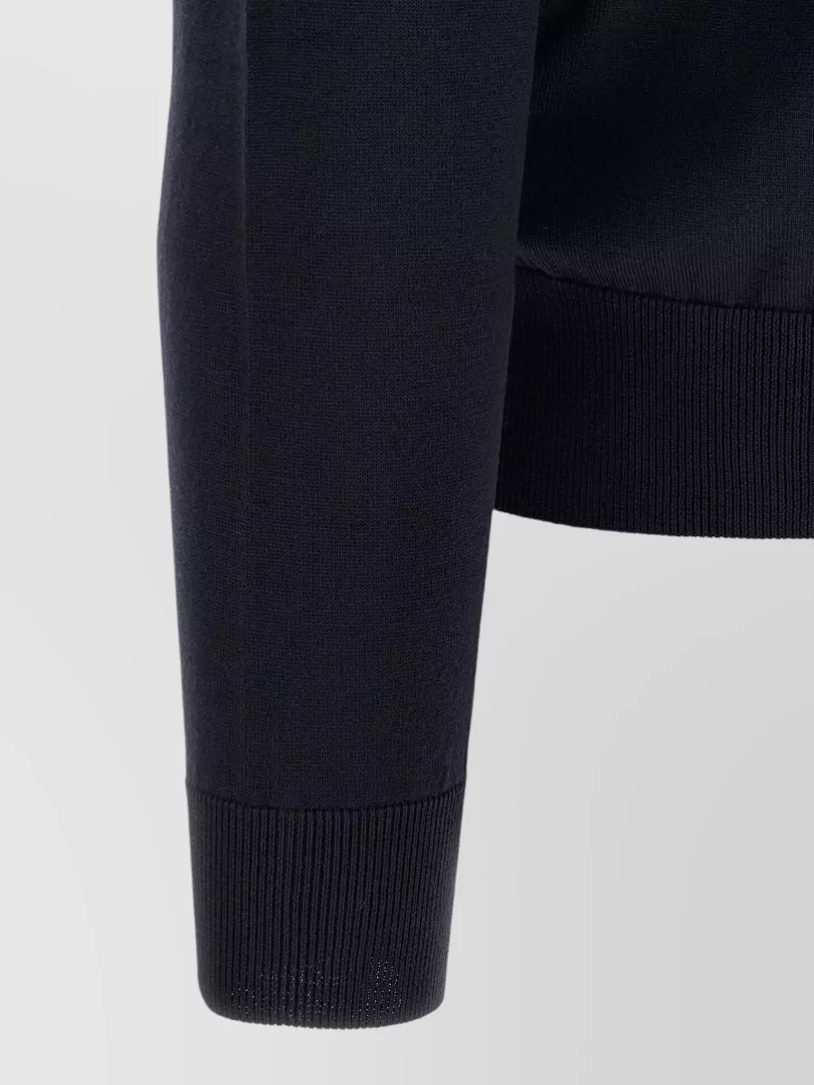 Dolce&Gabbana Virgin Wool Ribbed Crew Neck Sweater