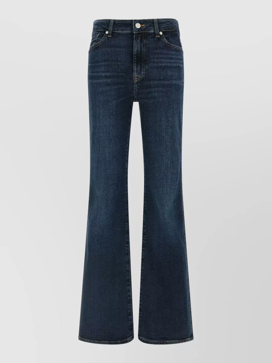 7 For All Mankind Bootcut Jeans Flared Leg Five Pocket Design In Blue