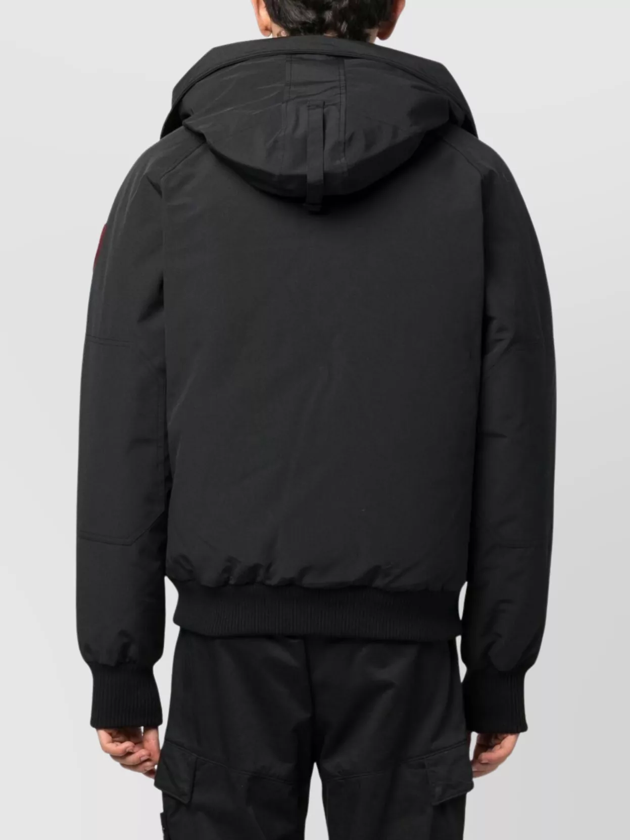 Canada Goose Hooded Bomber Jacket Featuring Front Pockets