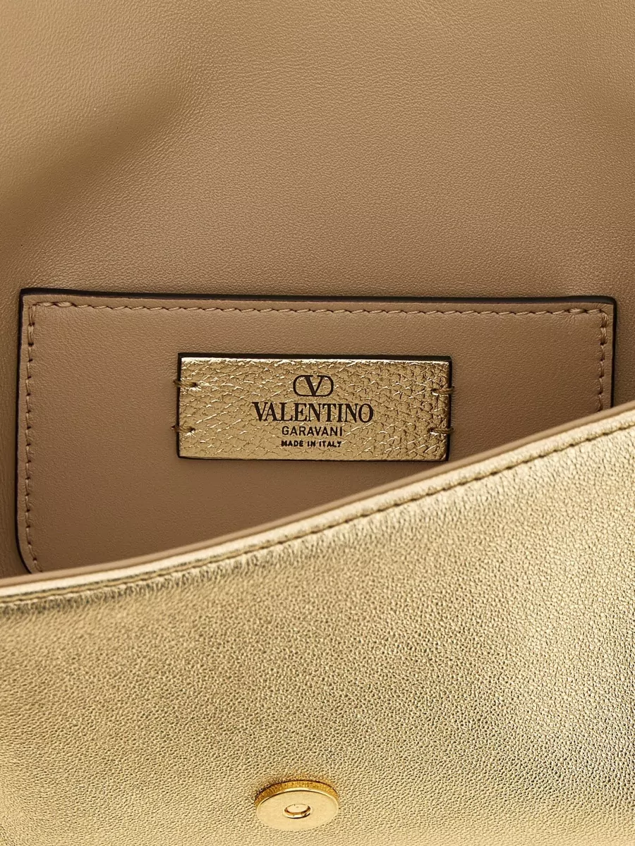 Valentino Garavani De Vain Small Leather Clutch Bag