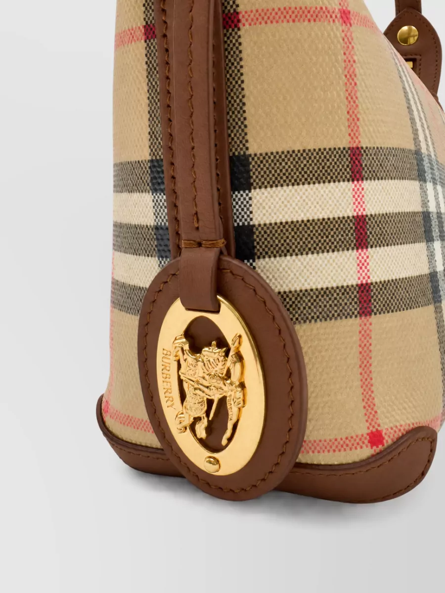 Burberry Mini Check Cotton Cross-Body Bag