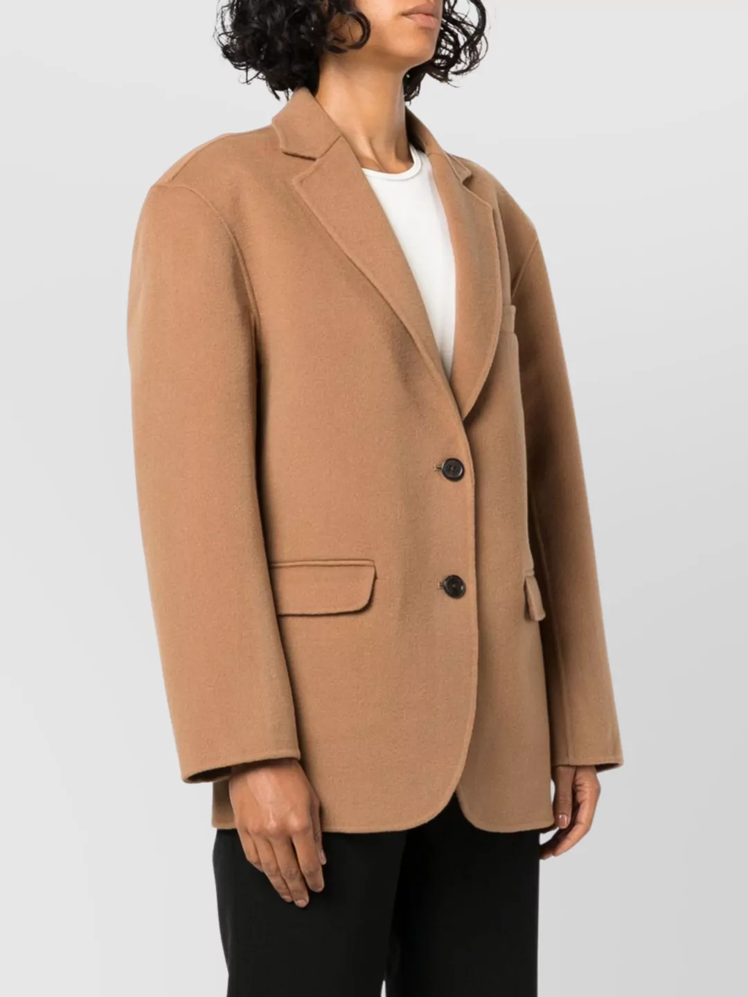 Shop Anine Bing Oversized Wool-cashmere Blend Blazer