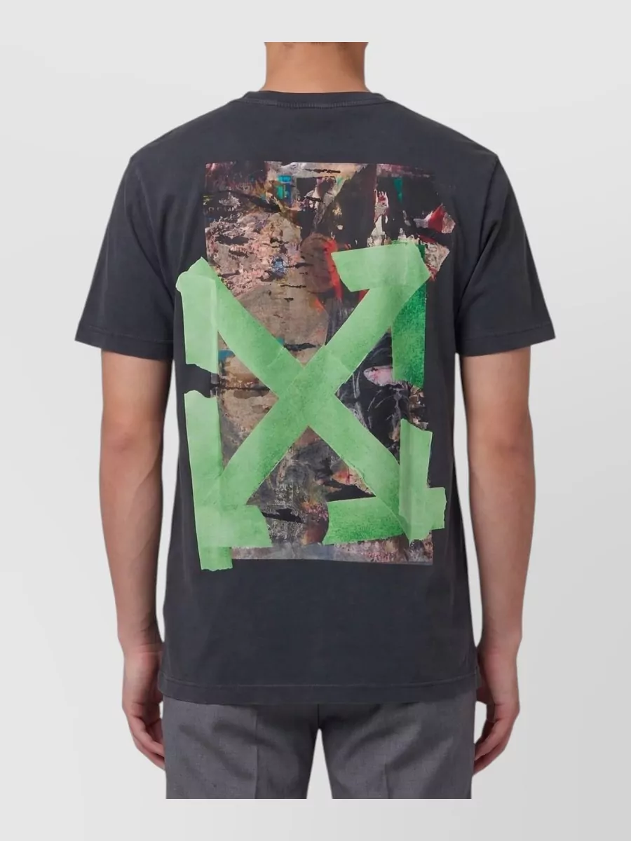 Off-White Cotton Graphic-Print Regular-Fit T-Shirt