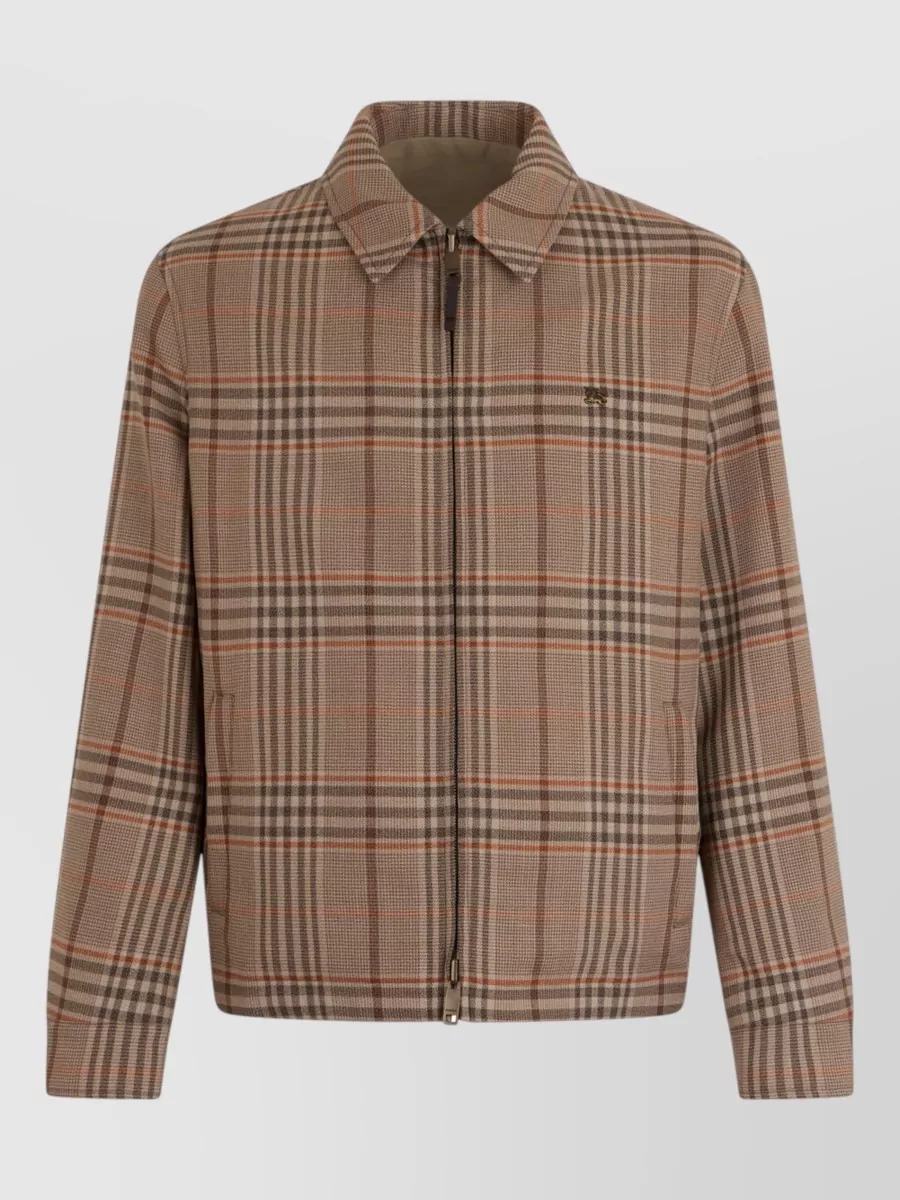 Burberry wool checked reversible jacket