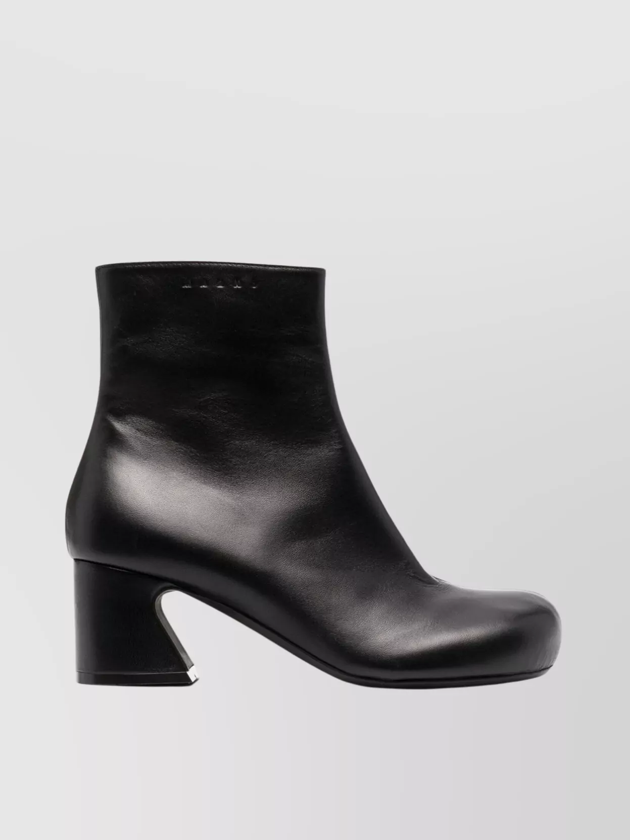 Shop Marni Zip-up Leather Ankle Boots In Black