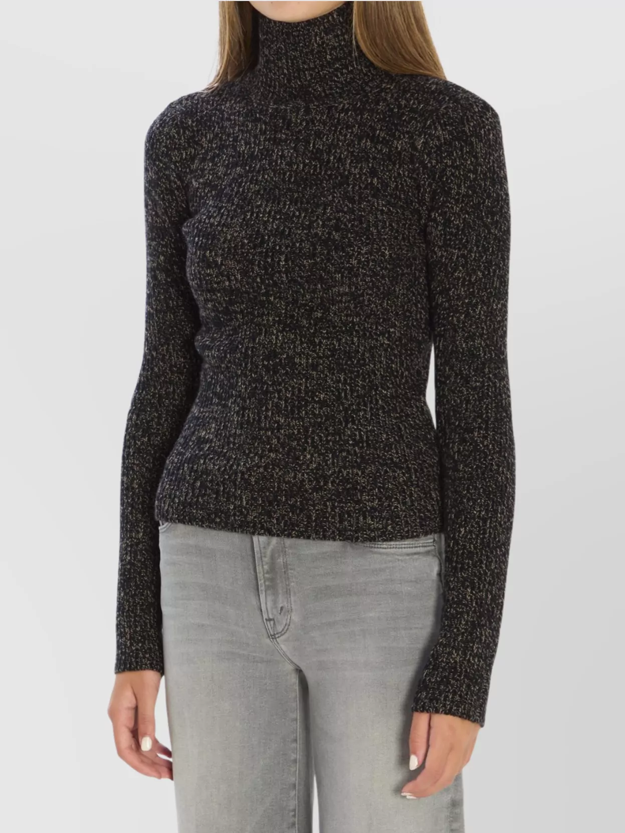 Max Mara Wool And Cashmere-blend Turtleneck Sweater In Black