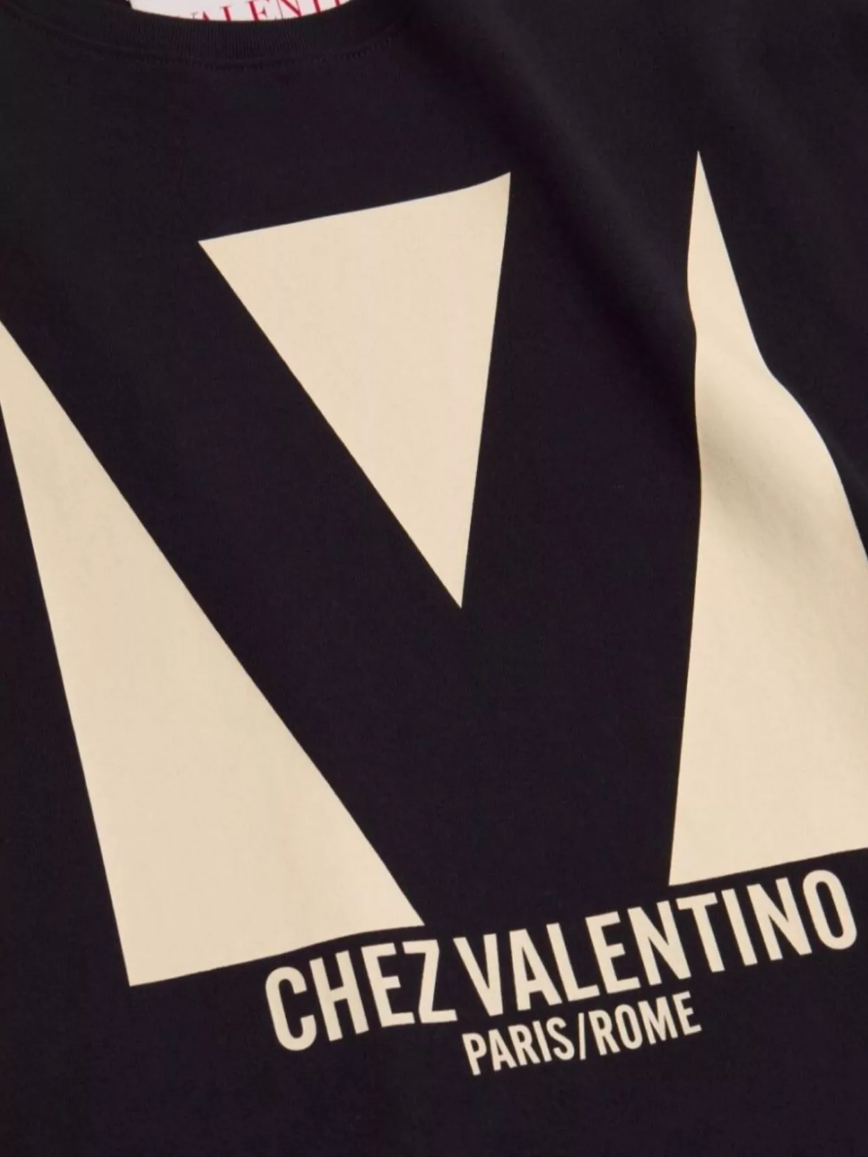 Valentino Cotton Crew Neck Cropped T-Shirt