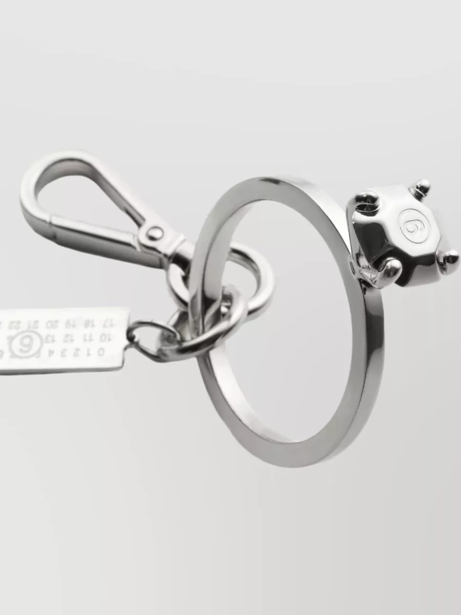 Mm6 Maison Margiela Brass Ring Charm Keyring