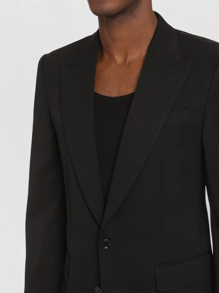 Dolce&Gabbana Virgin Wool Single-Breasted Tuxedo Jacket