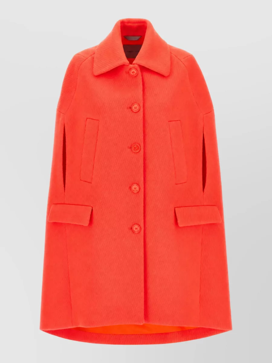 Balenciaga wool single-breasted cape coat