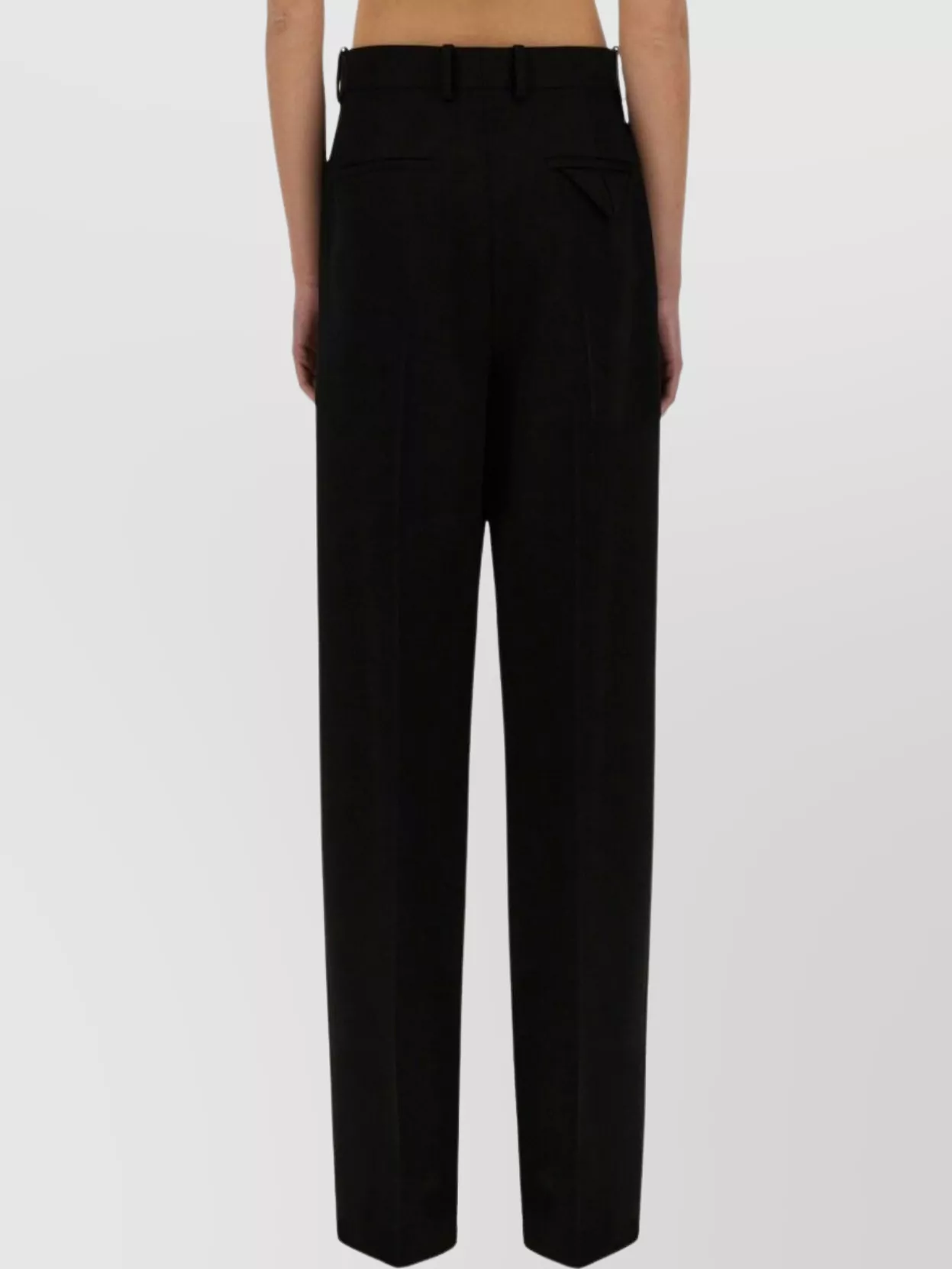 Bottega Veneta Wide Fit Wool Trousers Pockets