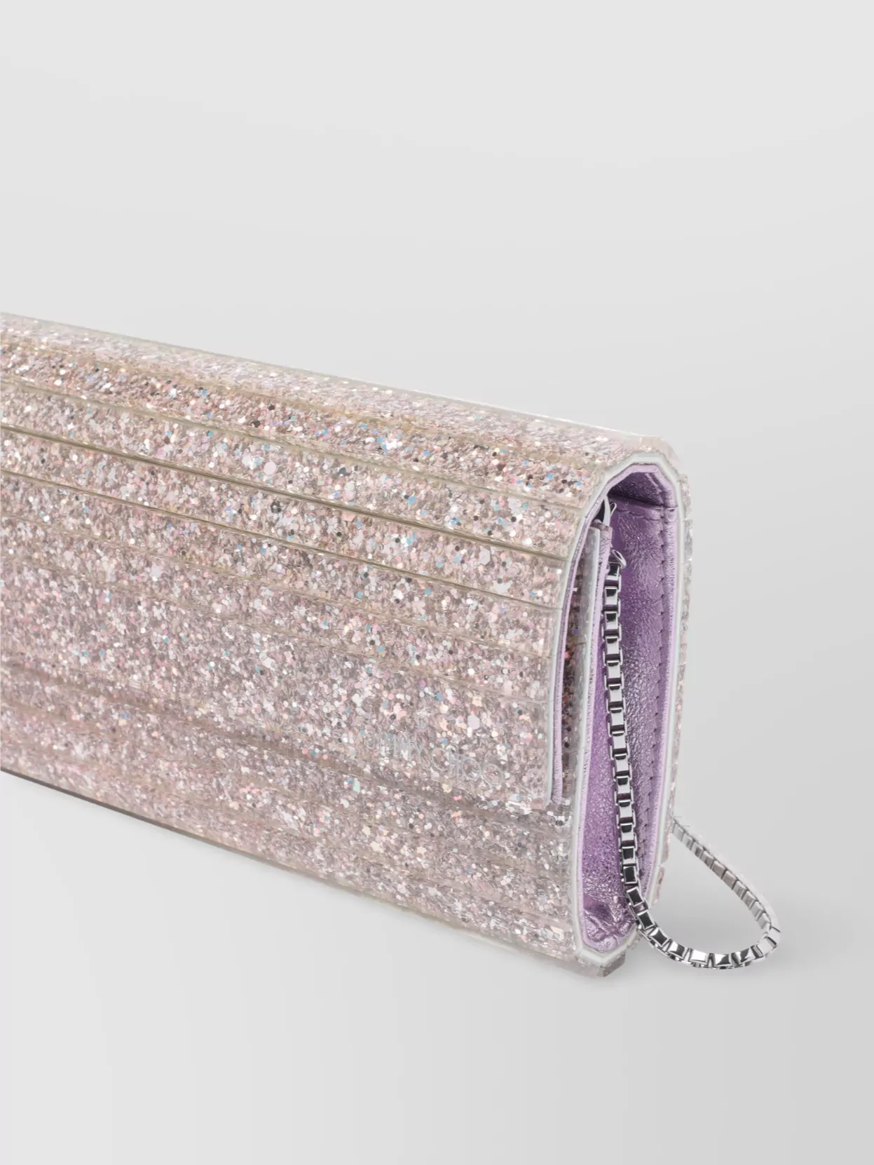 Jimmy Choo Glitter Rectangular Shoulder Bag With Removable Chain