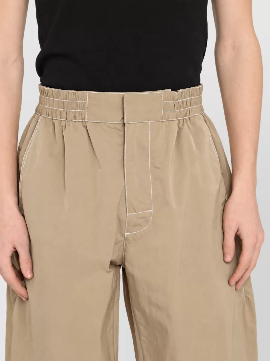 Bottega Veneta Technical Nylon Loose Fit Trousers
