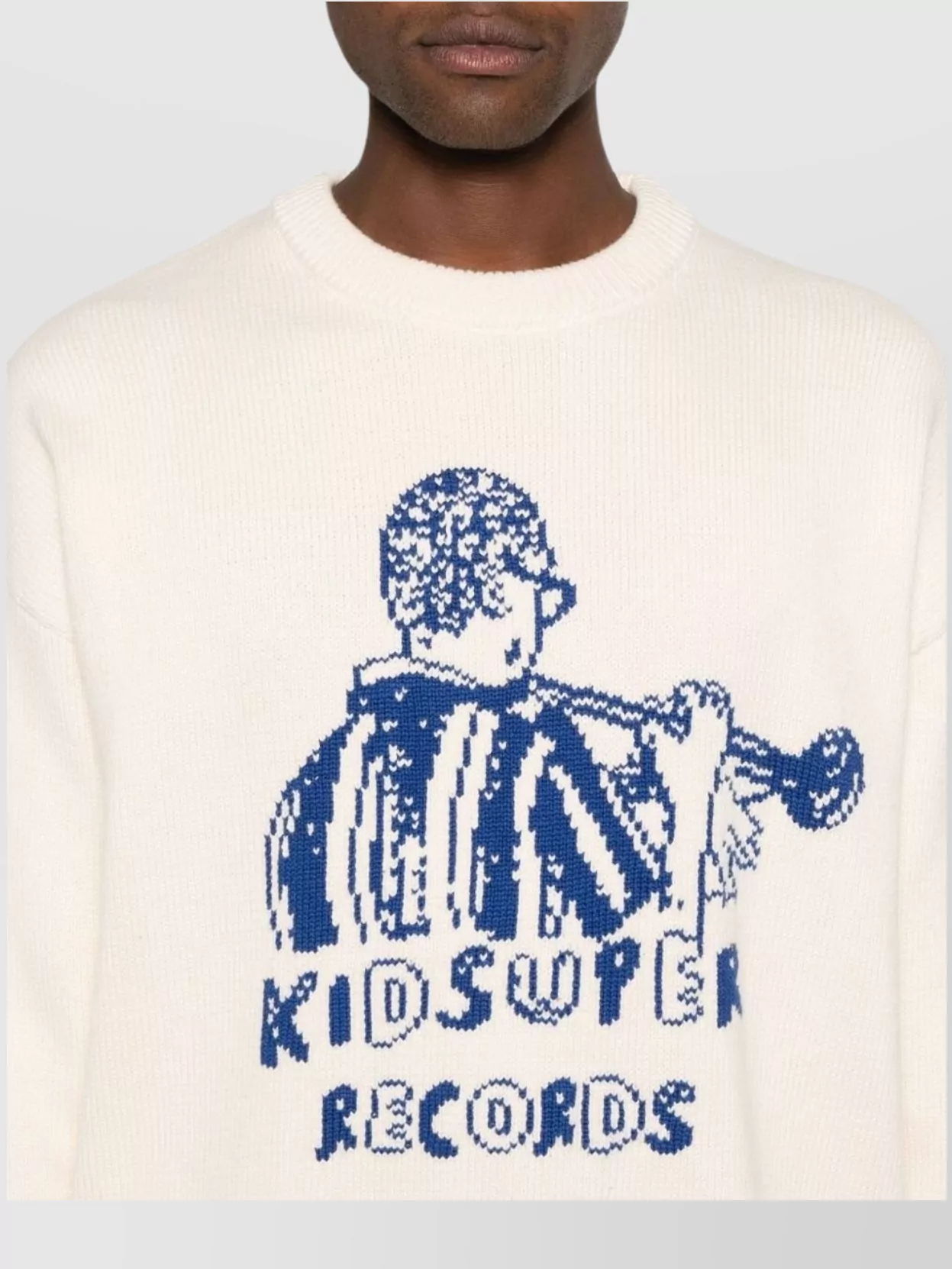 Kidsuper Wool Cotton Blend Graphic Print Sweater