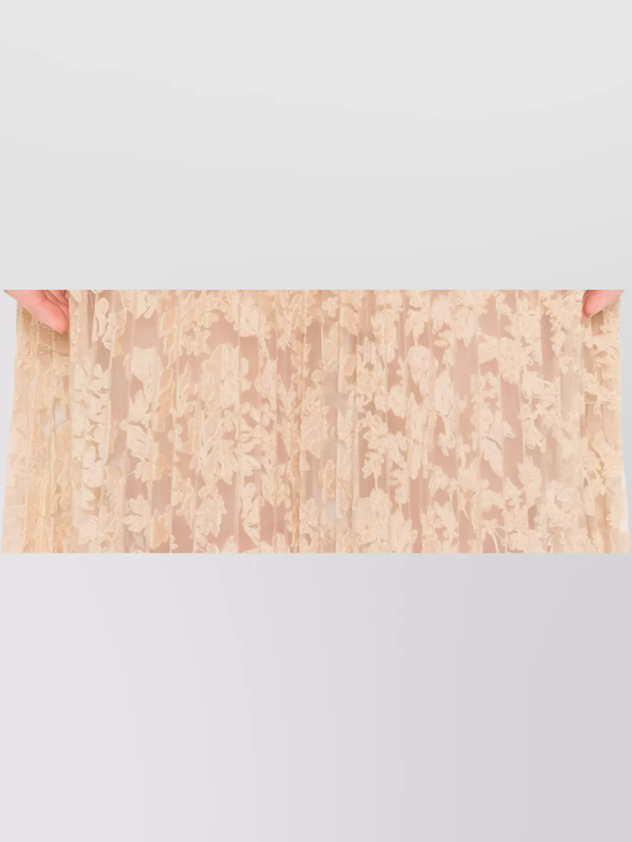 Ermanno Scervino Midi Floral Lace Pleated Skirt