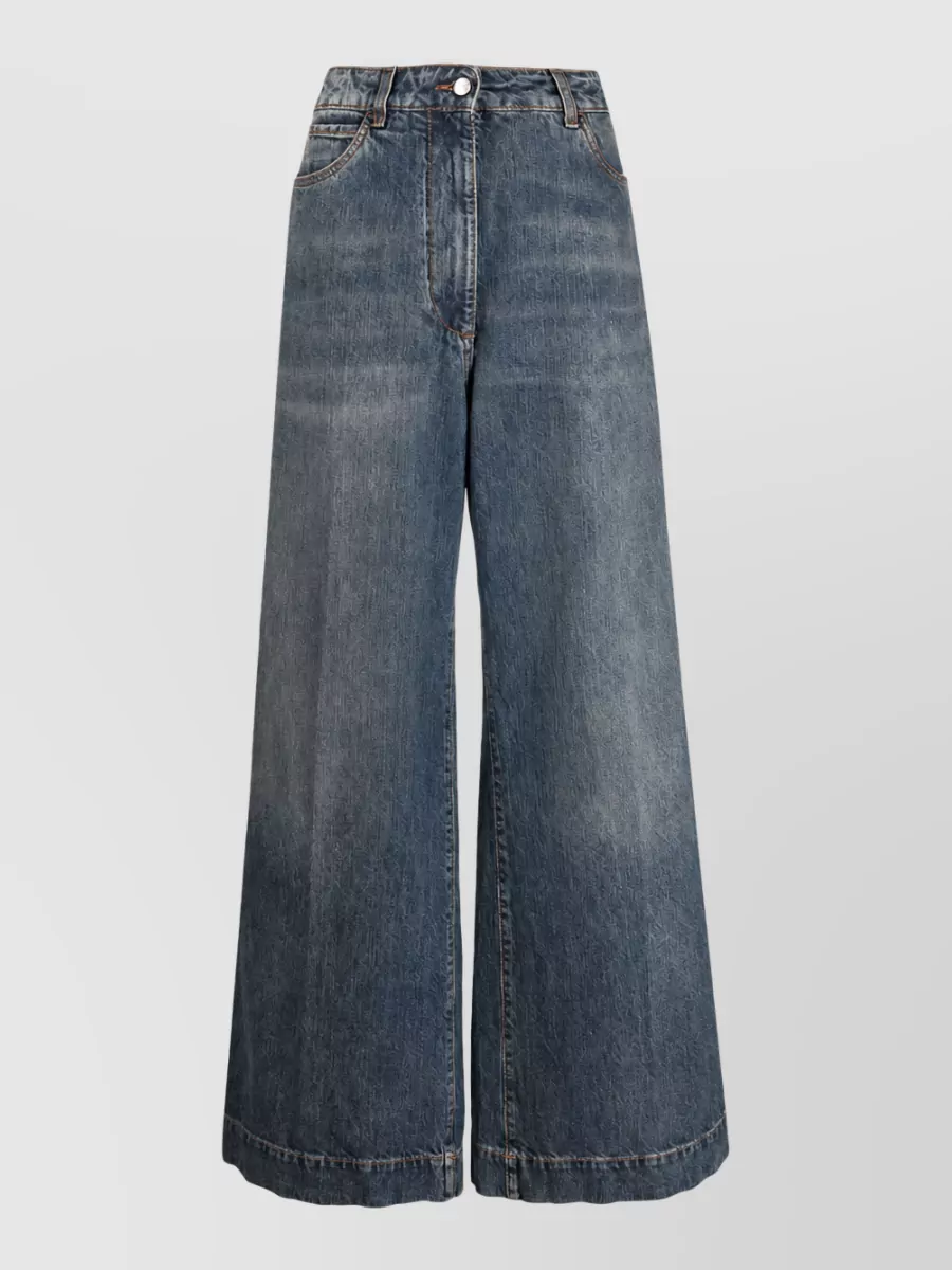 Etro Embroidered Straight-Leg Jeans