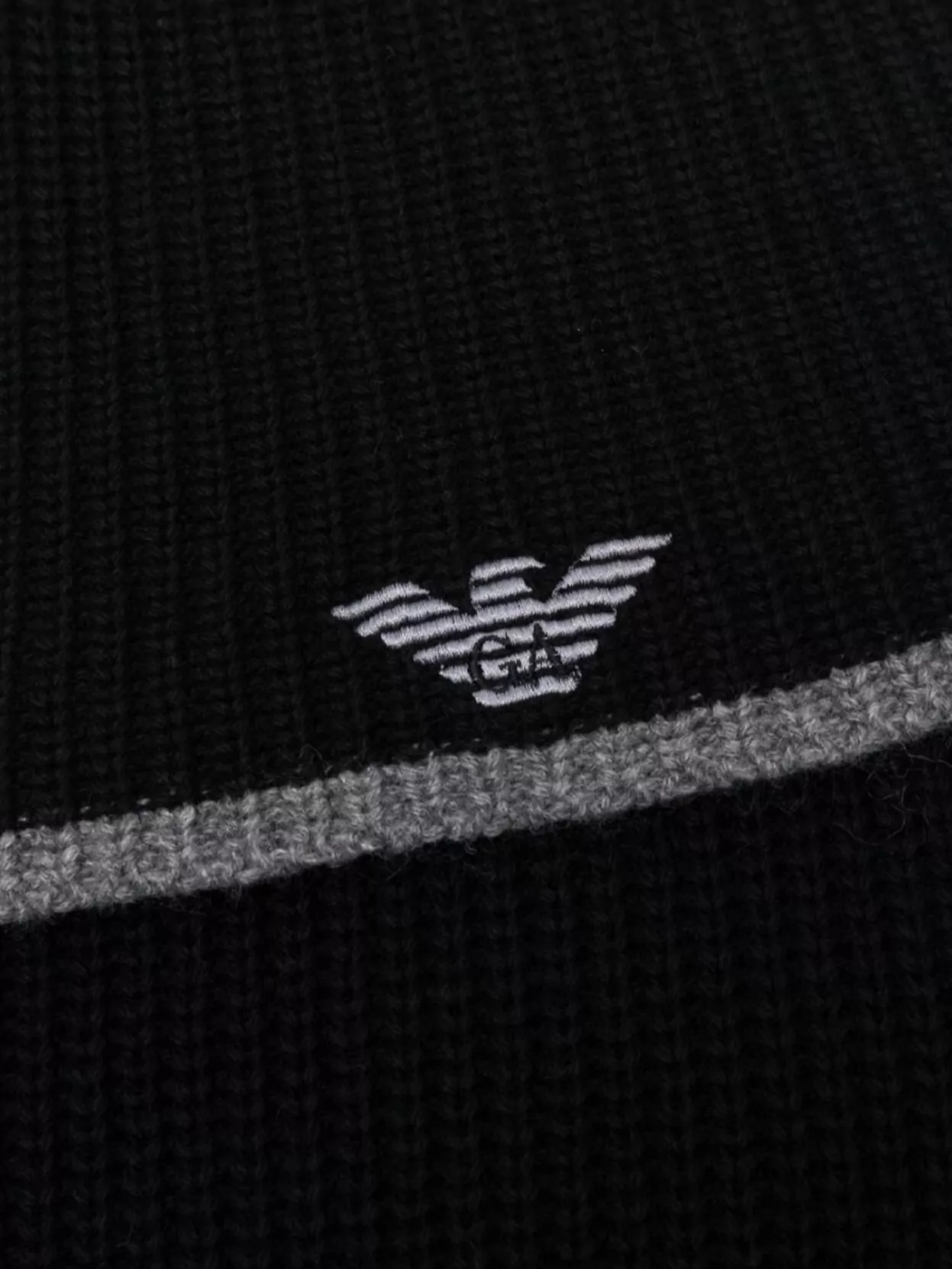 Emporio Armani Ribbed Knit Scarf And Beanie Set