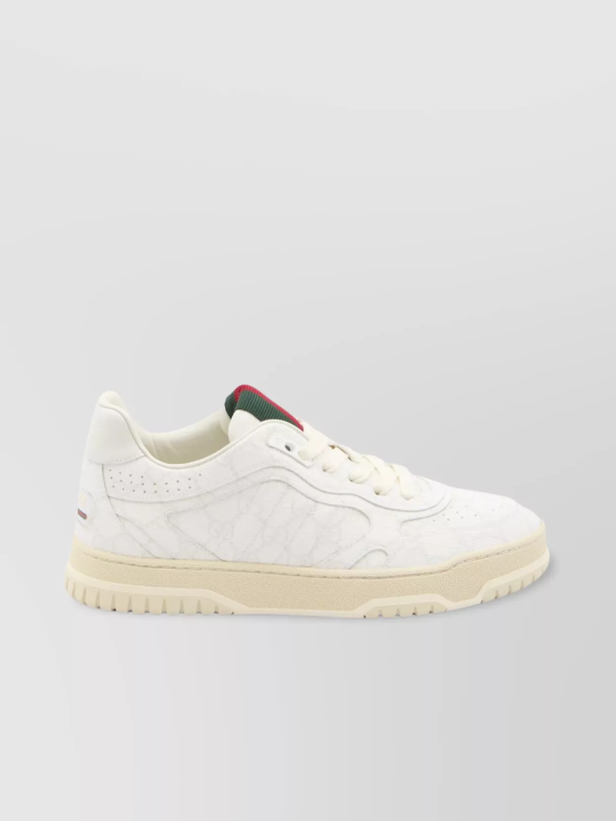 Gucci Canvas And Leather Sneakers In Neutral