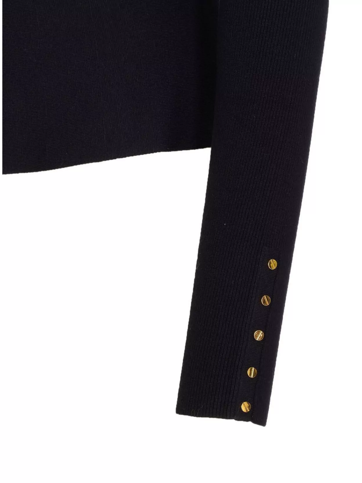 Elisabetta Franchi Fitted Cardigan With Gold Button Cuffs
