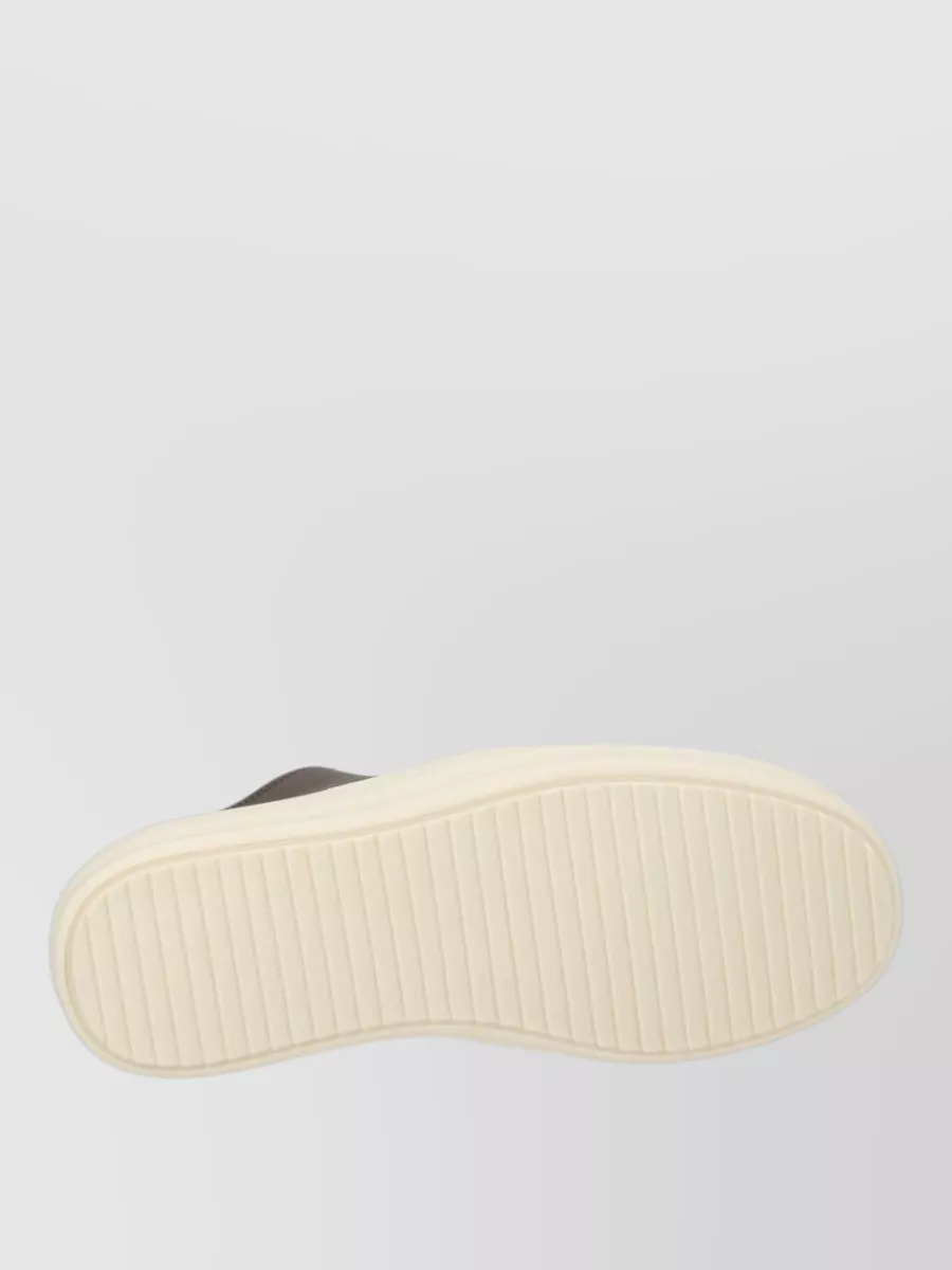 Rick Owens Low Top Sneaker Round Toe Rubber Sole