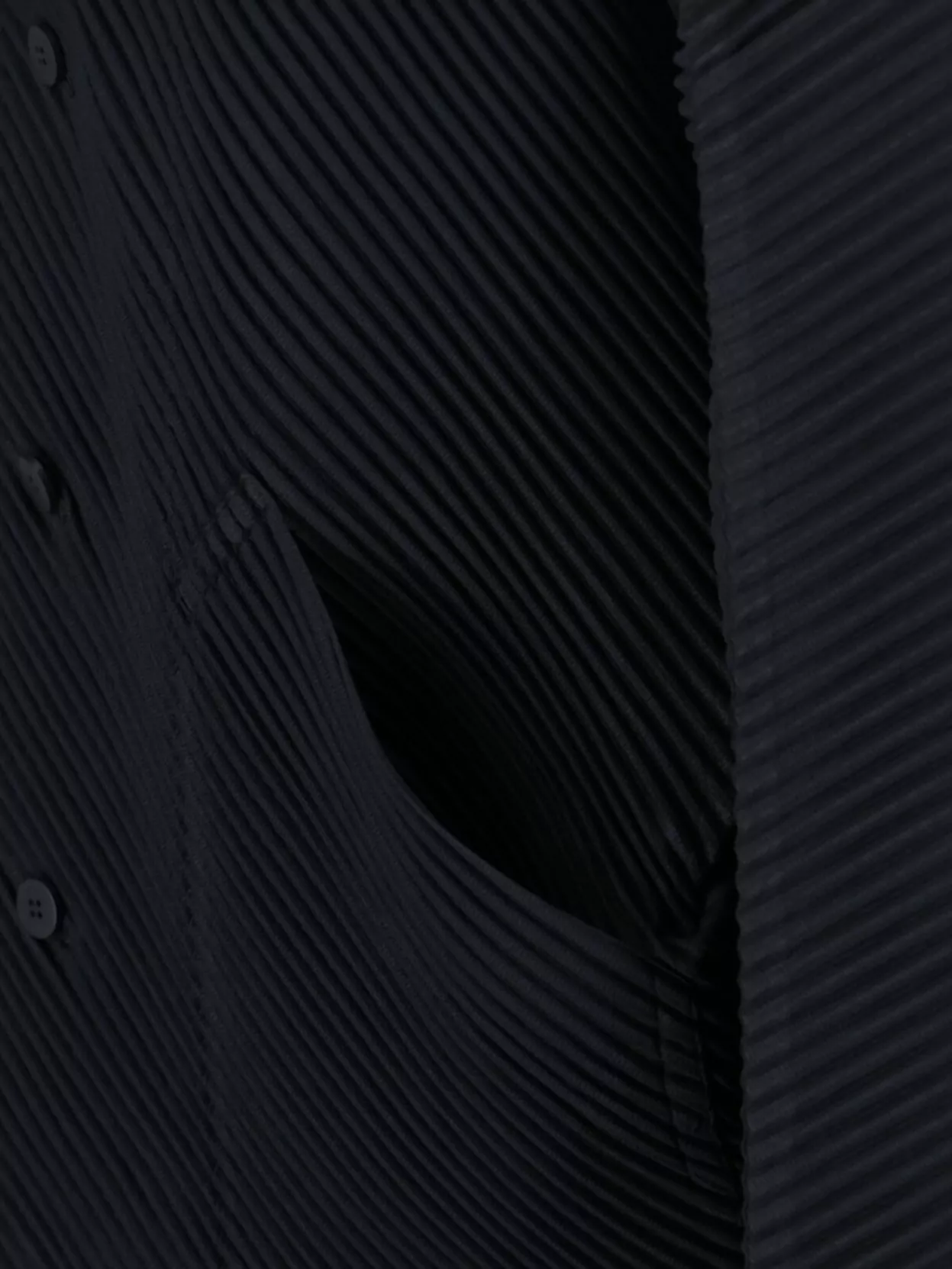 Homme Plisse Issey Miyake Textured Fabric Jacket Elastic Hem Front Pocket