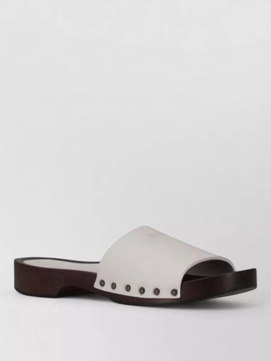 La Rose Leather clog sandals