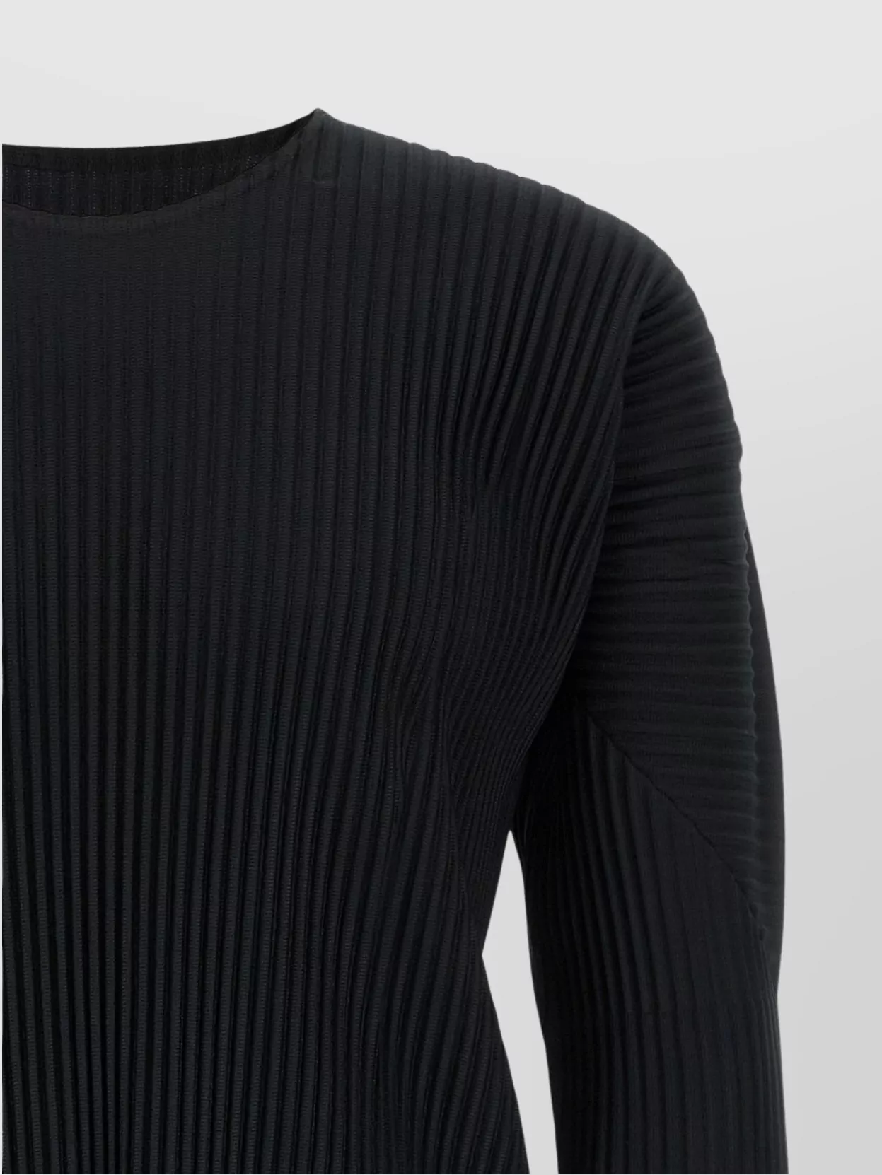 Homme Plisse Issey Miyake Ribbed Long Sleeve Crew Neck T-Shirt