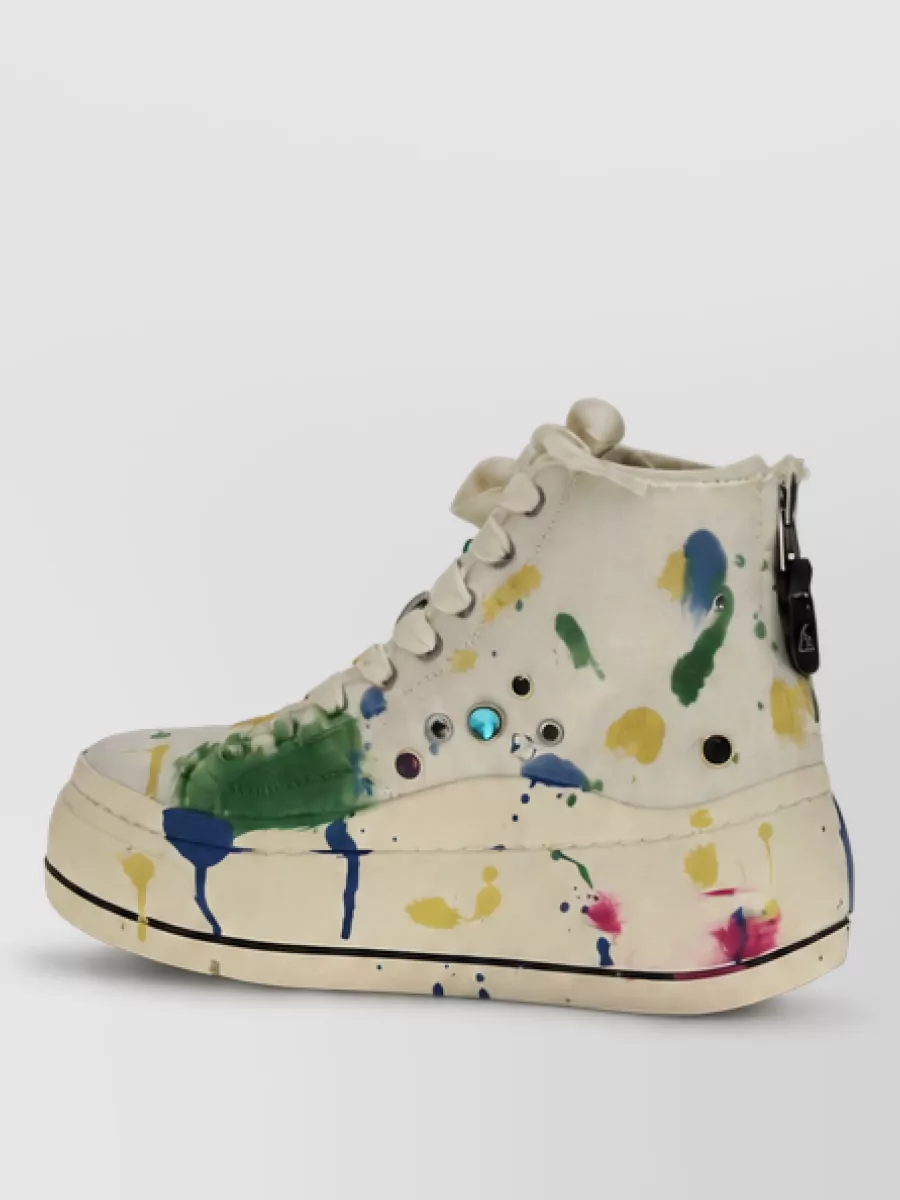 R13 Cotton High Top Sneakers