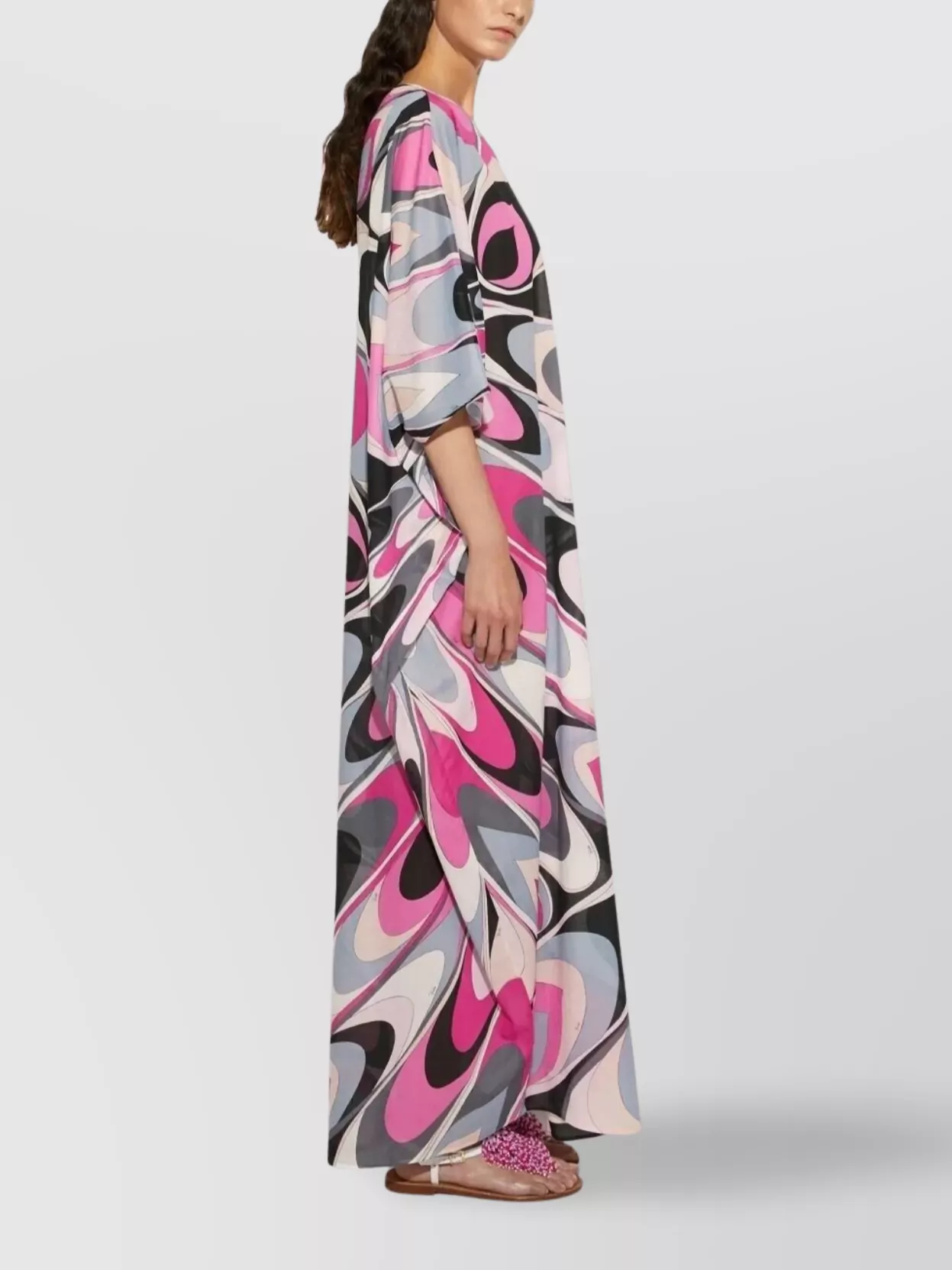 Pucci Waves Print Cotton Kaftan Clothing