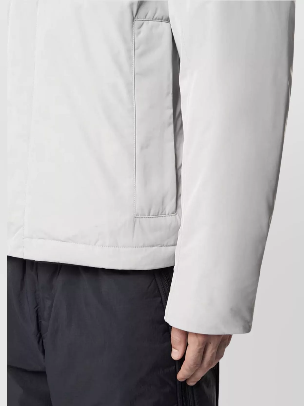 Stone Island Micro Twill Eyelet Collar Jacket In White
