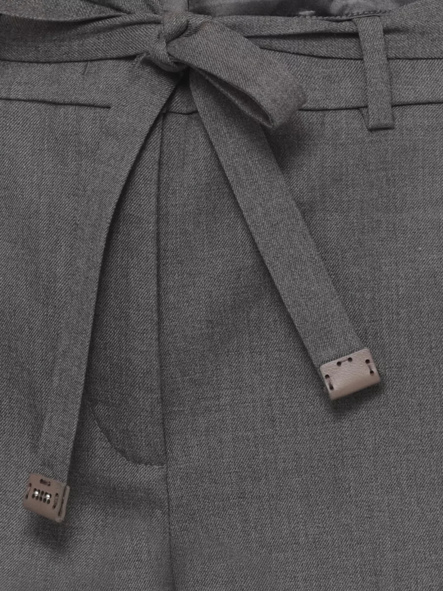 Peserico Virgin Wool Straight-Leg Suit Trousers