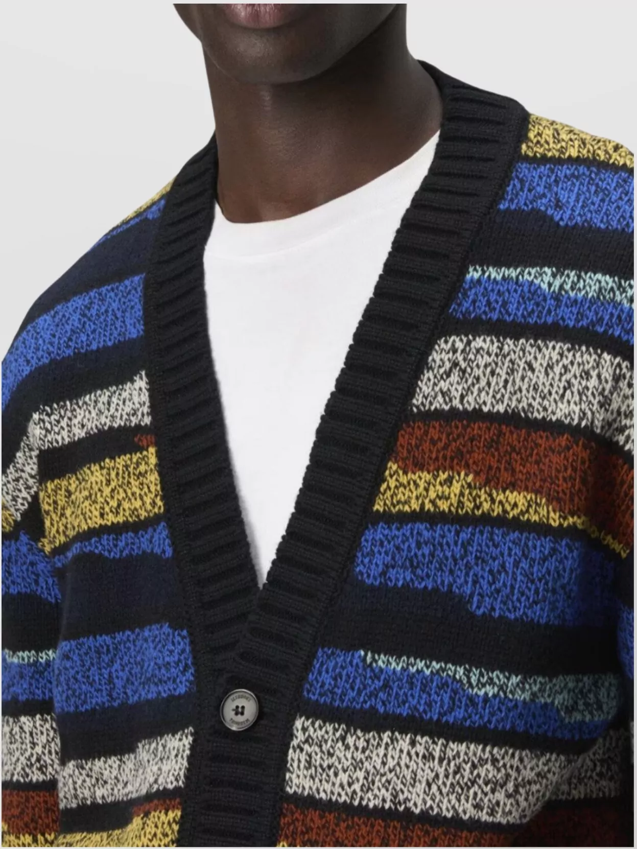 Missoni Striped Intarsia Buttoned Knit Cardigan