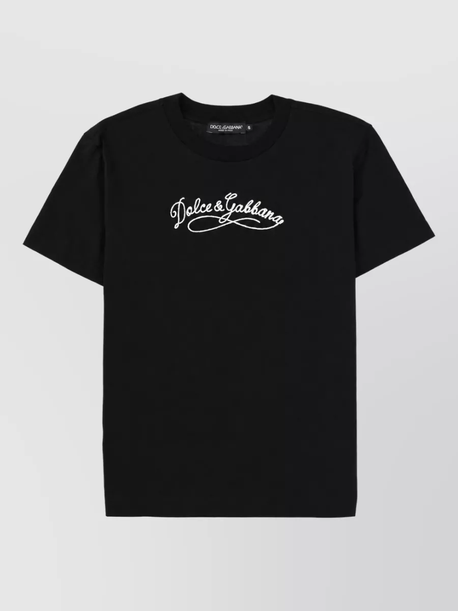 Dolce&Gabbana Logo Crew Neck T Shirt Short Sleeves