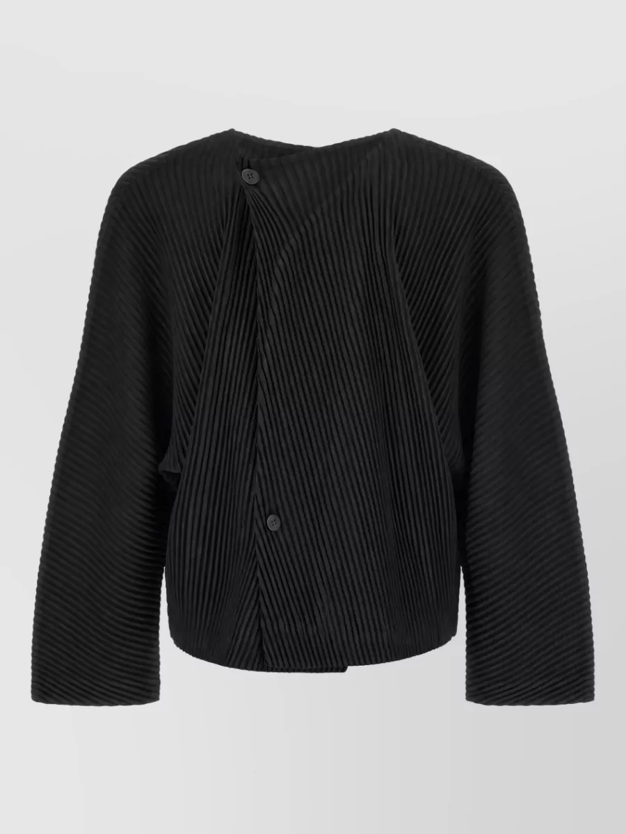 Homme Plisse Issey Miyake Pleated Asymmetric Jacket