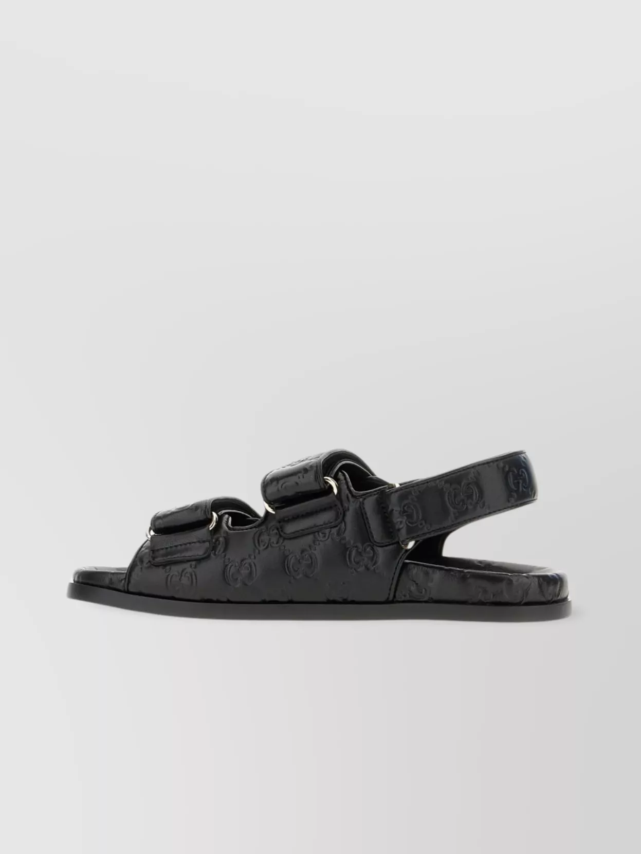 Gucci Nappa Leather Open Toe Flat Sole Sandals
