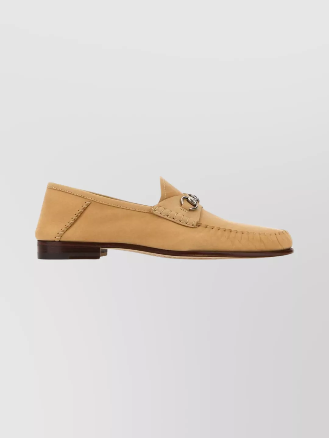 Gucci Suede Loafers Featuring Metal Hardware