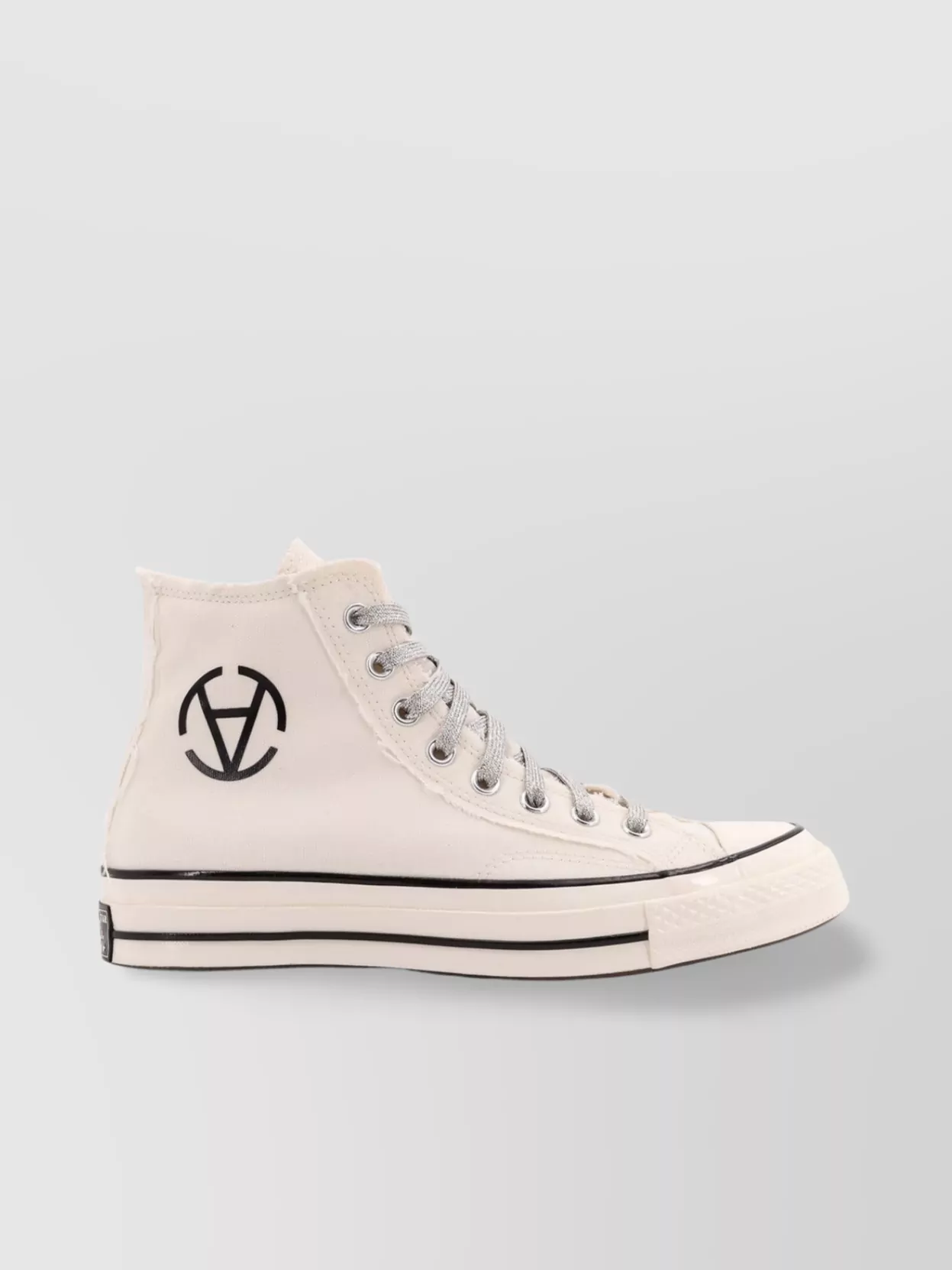 Converse High-Top Canvas Sneakers Frayed Edges