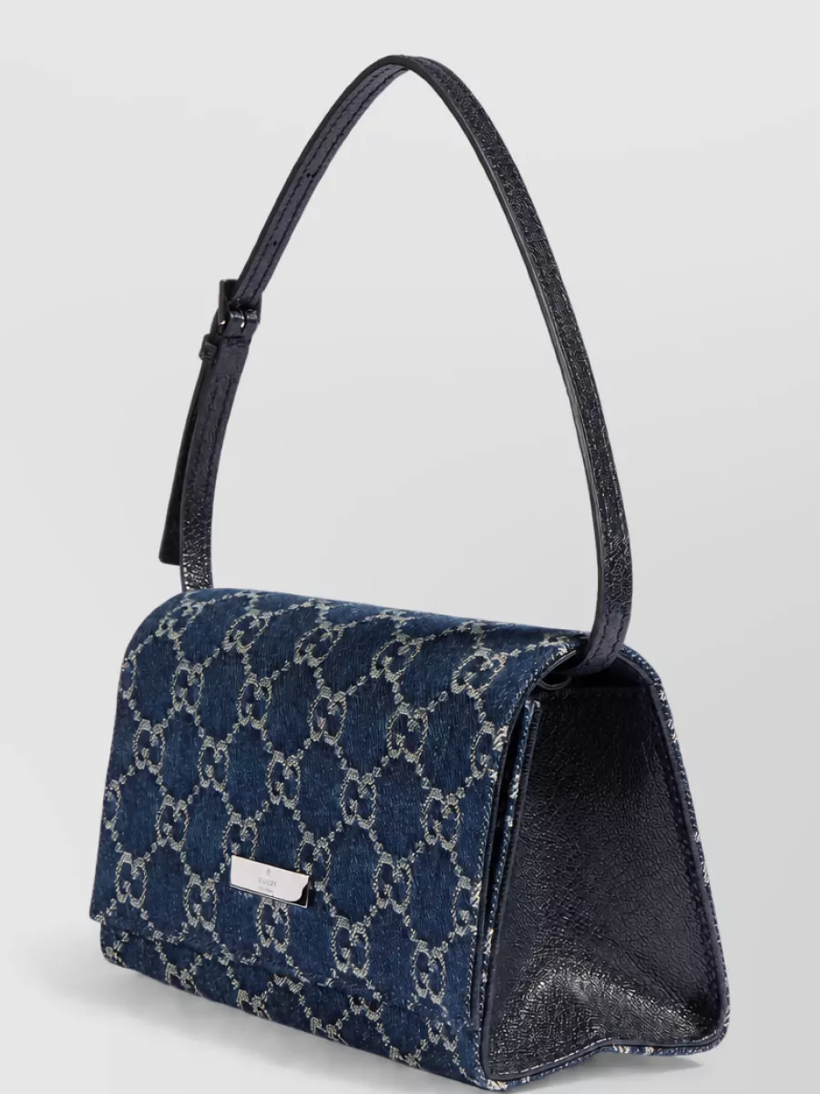 Gucci small gg denim shoulder bag