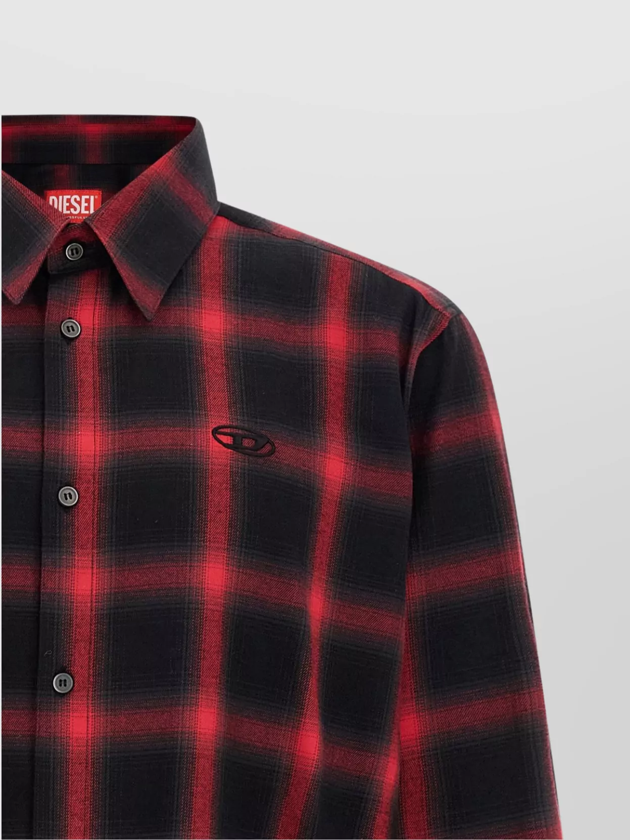 Diesel 'Checkered Shirt With Button-Down Collar And Cuffed Sleeves'